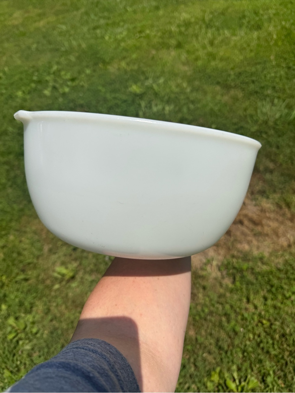 Vintage PYREX for SunBeam milk glass mixing bowl